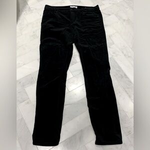 Loft black velvet pants